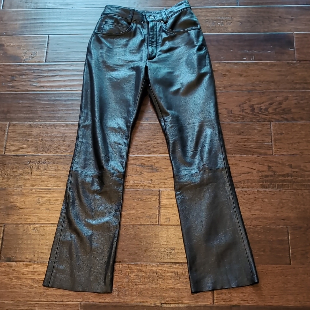 Wilson's Maxima Bootcut Black Leather Pants